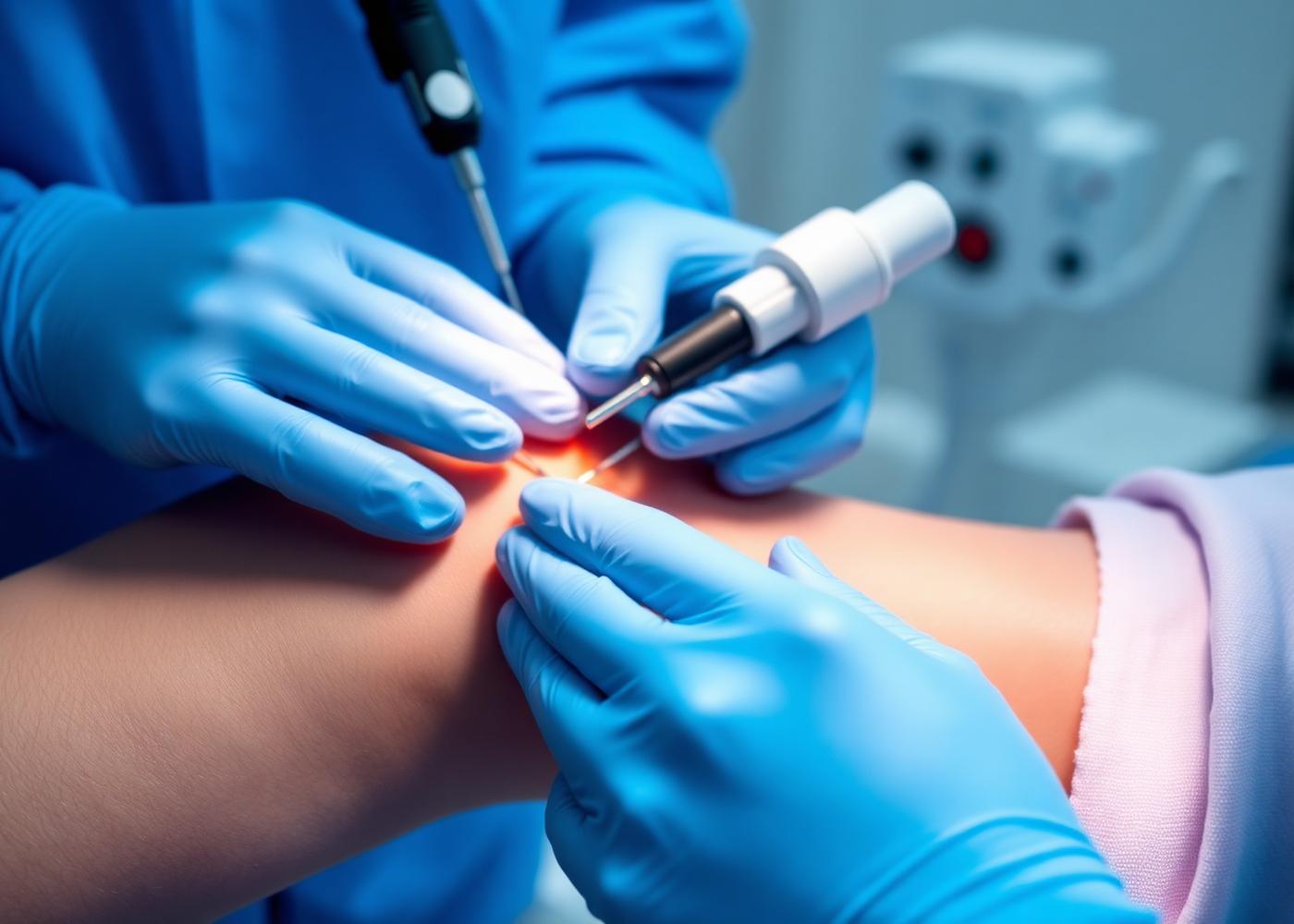 Procedura ecoguidata su accesso vascolare